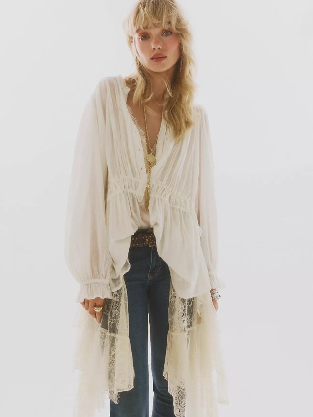 NWT FP One Suri Cotton Button Down Tunic